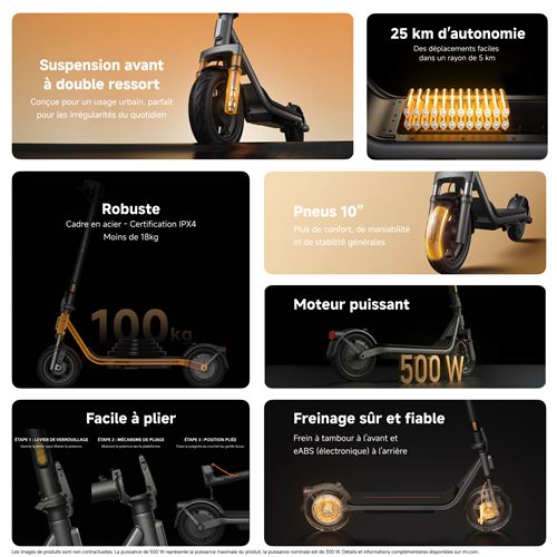 Trottinette électrique Xiaomi Electric Scooter 6 Lite 300 W Noir – Image 4