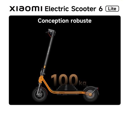 Trottinette électrique Xiaomi Electric Scooter 6 Lite 300 W Noir – Image 6