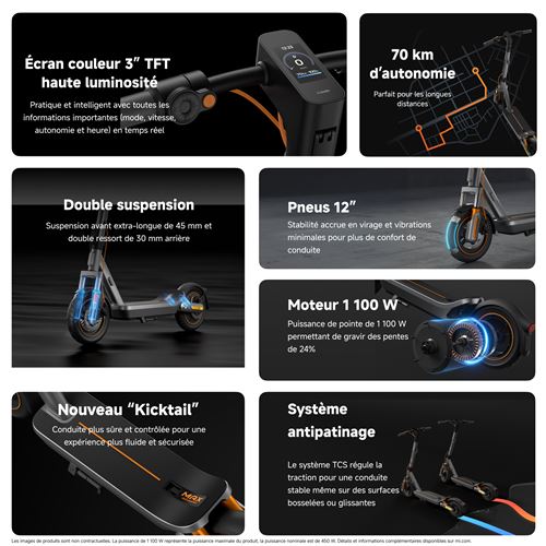 Trottinette électrique Xiaomi Electric Scooter 6 Max 450 W Noir – Image 5