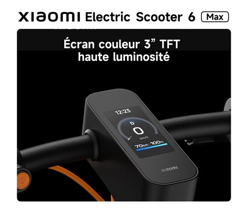 Trottinette électrique Xiaomi Electric Scooter 6 Max 450 W Noir – Image 6