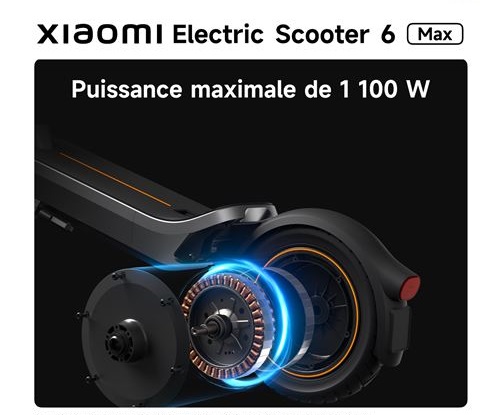 Trottinette électrique Xiaomi Electric Scooter 6 Max 450 W Noir – Image 9