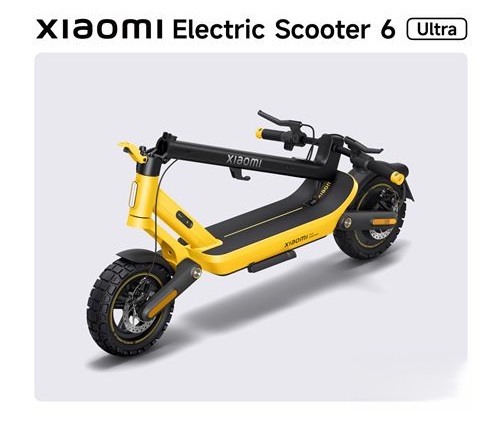Trottinette électrique Xiaomi Electric Scooter 6 Ultra 500 W Jaune et Noir – Image 5