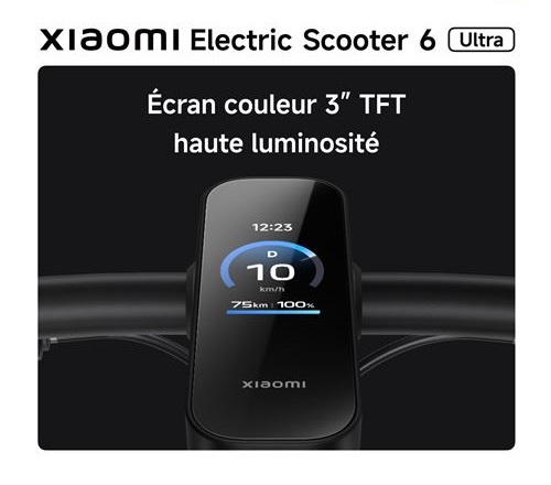 Trottinette électrique Xiaomi Electric Scooter 6 Ultra 500 W Jaune et Noir – Image 6