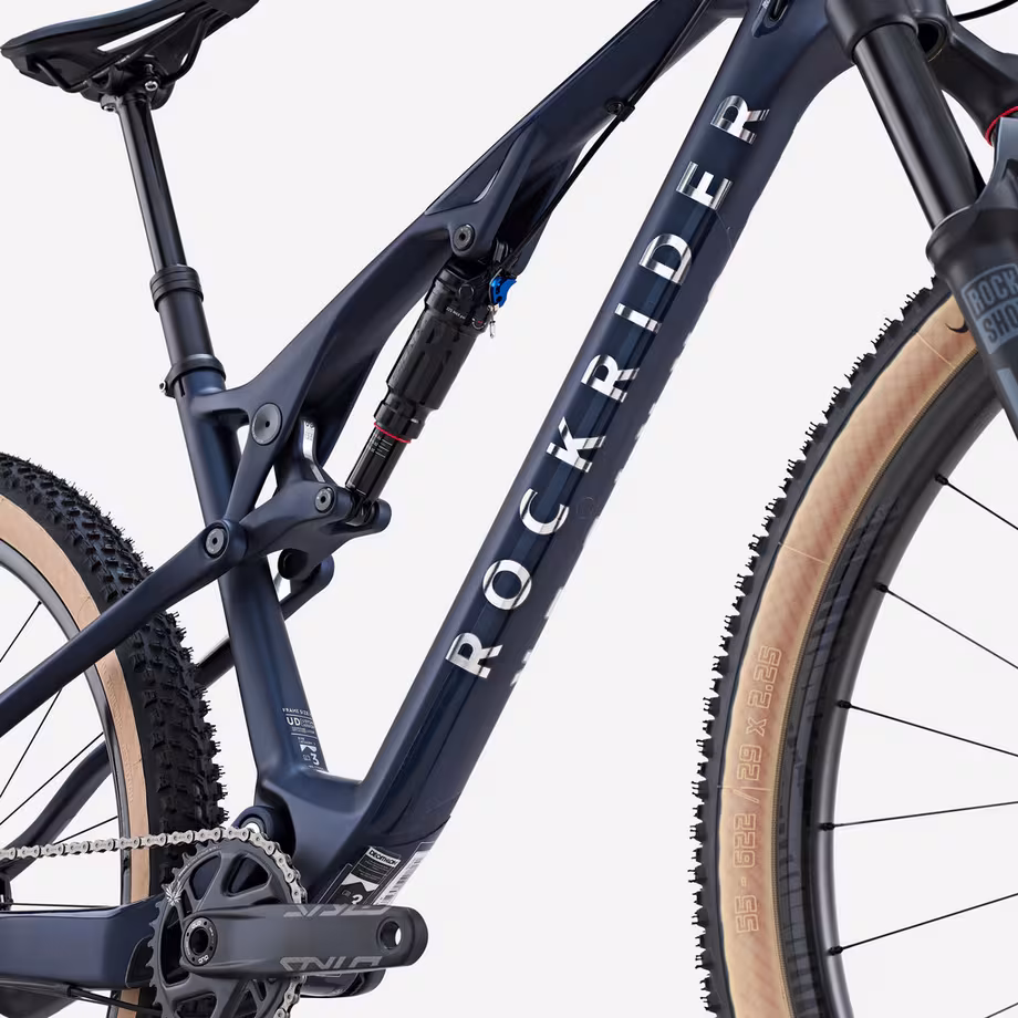 ROCKRIDER Vélo vtt xc crosscountry race 900 s bleu – cadre full carbone – GX roues carbon – Image 3